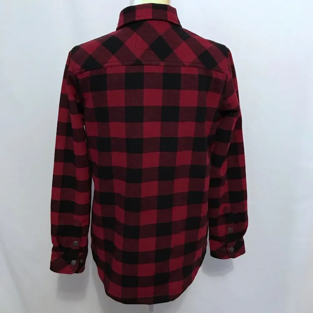 Orvis NWT Buffalo Plaid Shirt Fleece Lined Jacket Women S